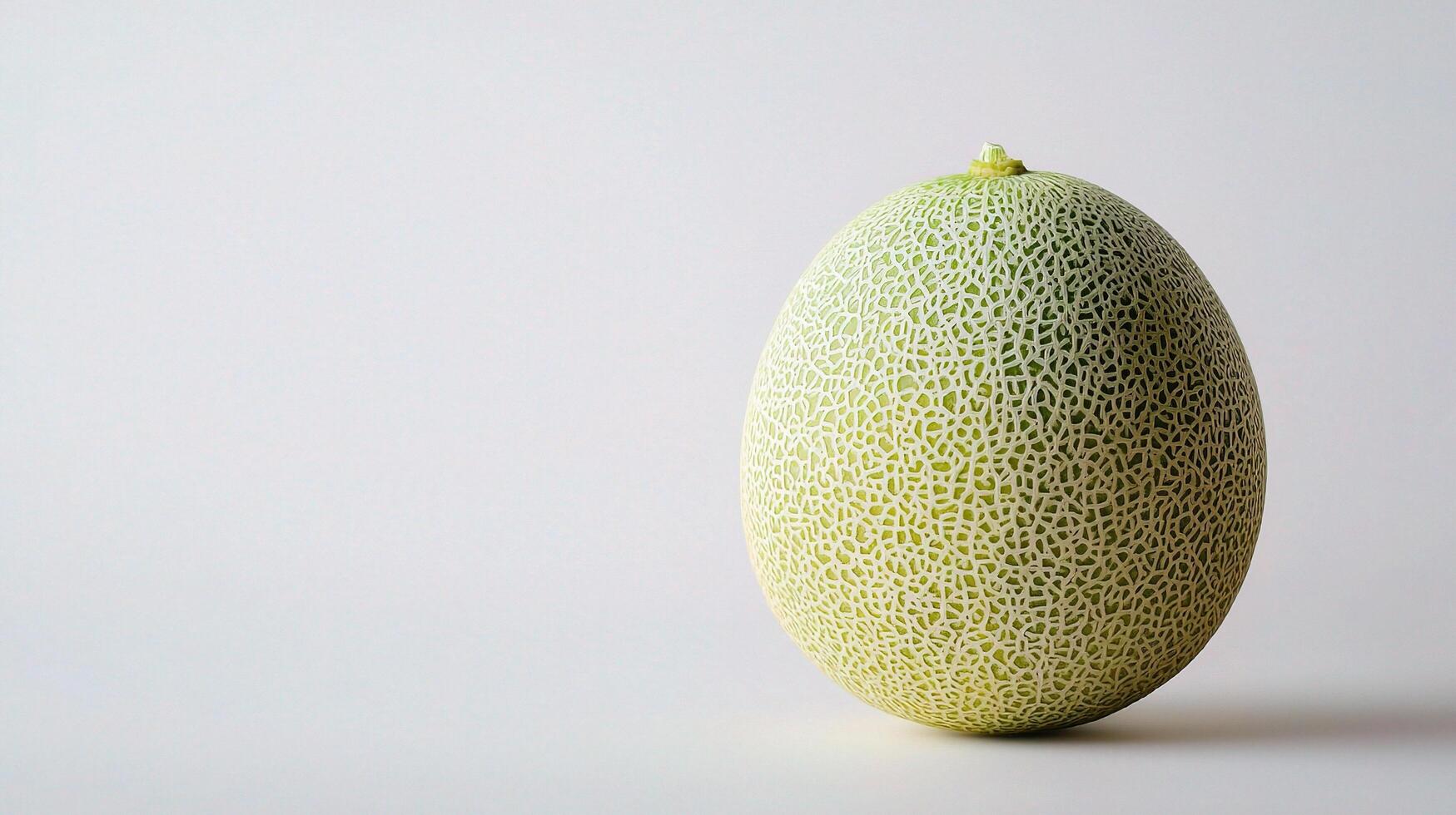 Fresh Melon Isolated on White Background with Copy Space photo