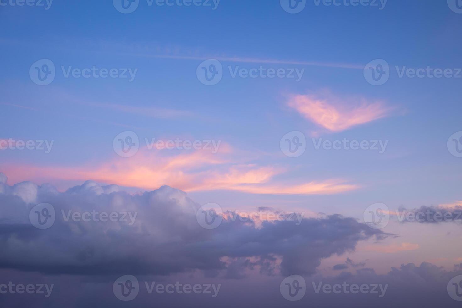 Dramatic sunset skies, cloudscape of rich color twilight sky. Sunset cloud background photo