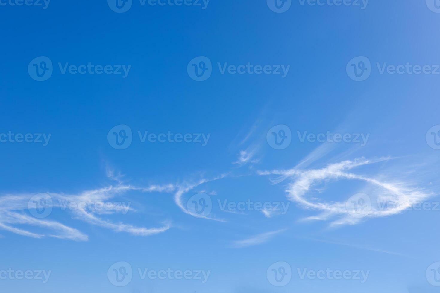 Scenic dramatic summer clouds. Cloudscape of bright blue sky. Cloud background. photo