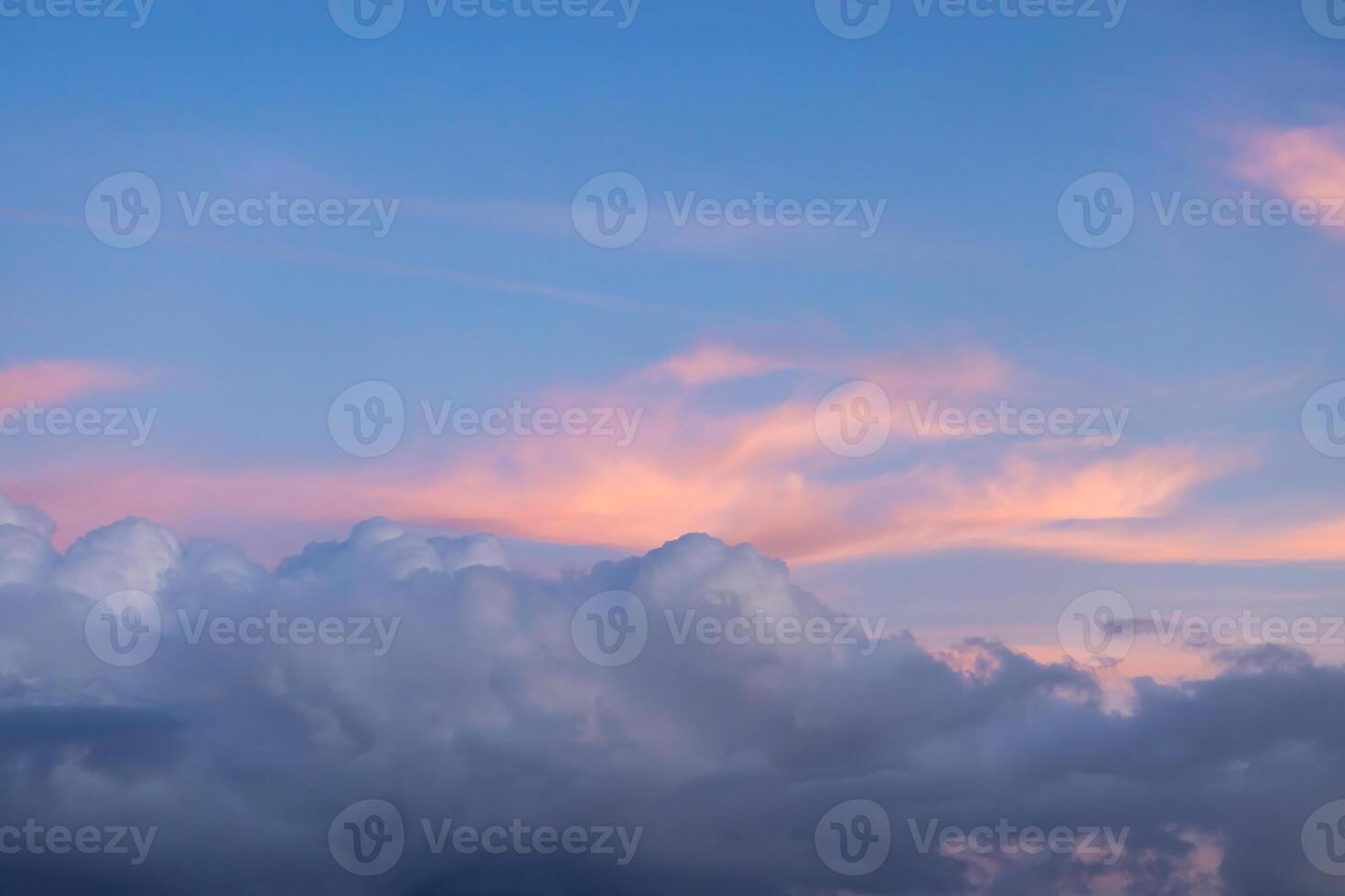 Dramatic sunset skies, cloudscape of rich color twilight sky. Sunset cloud background photo