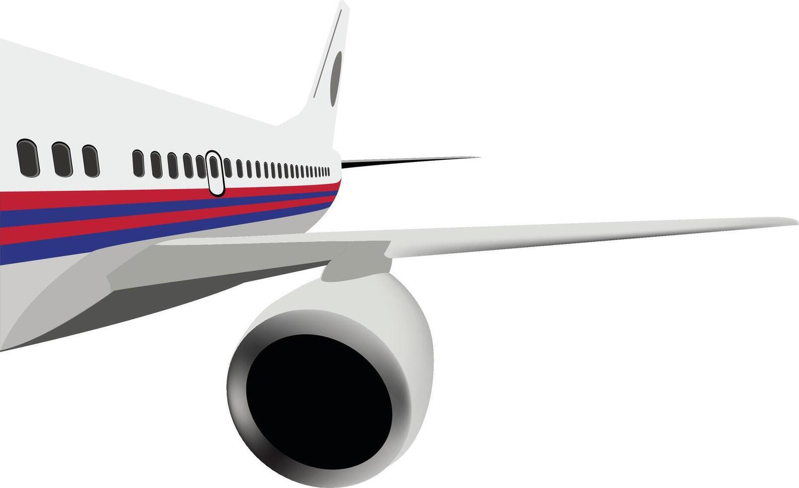 A cartoon airplane with the tail of a plane vector