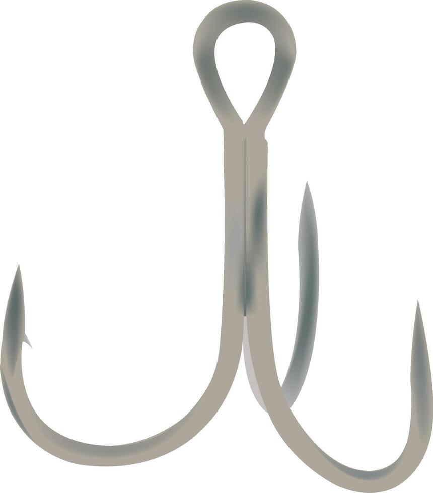 A fishing hook with a long handle vector