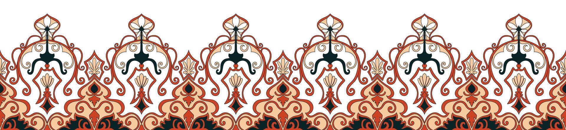 Baroque border. Abstract pattern. Ethnic tribes for frames, carpet patterns, carved templates. vector