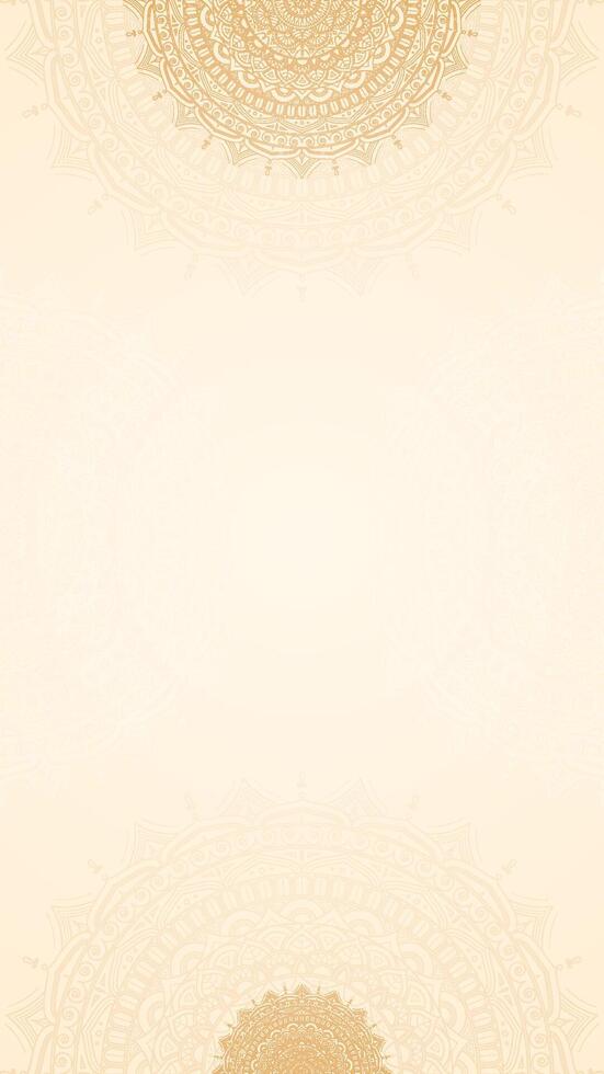 Simple Elegant Detailed Mandala Texture Design in Vertical Soft Cream Beige Background vector