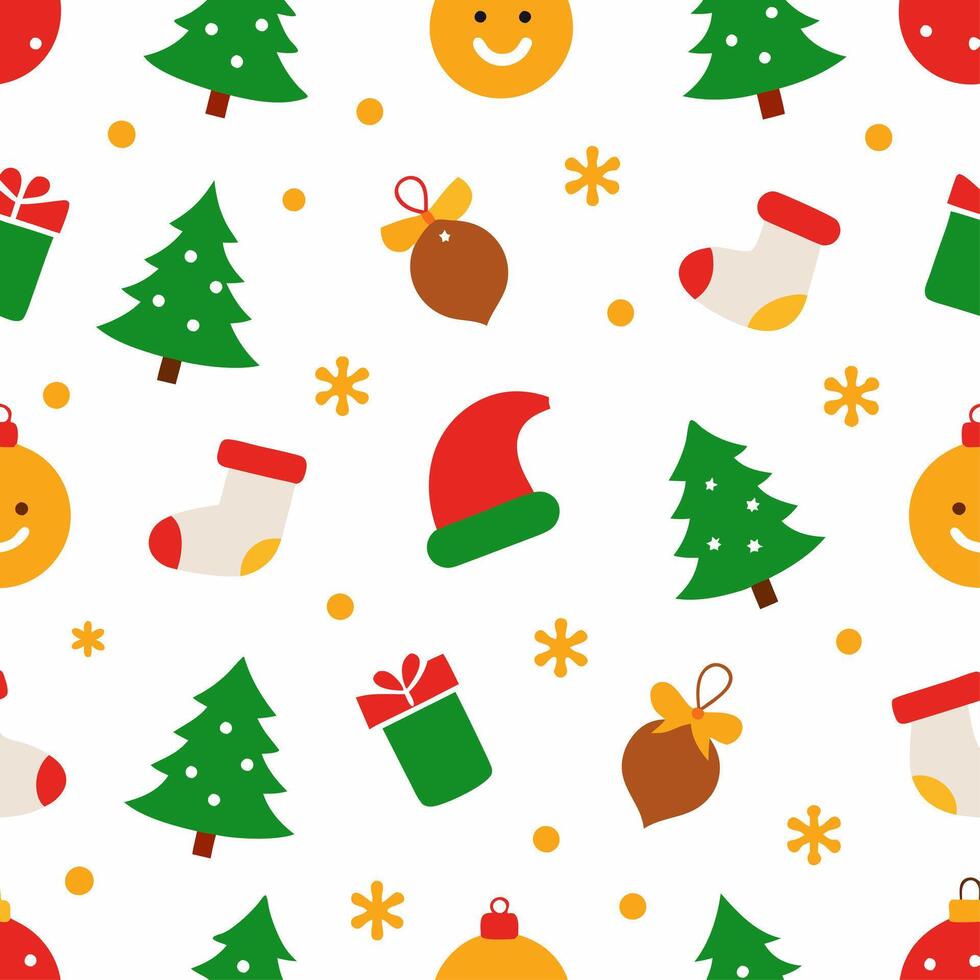 Christmas seamless pattern illustration vector