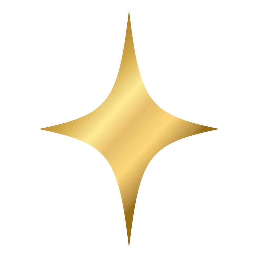 Shining golden star emoji.3d style gold star icon,twinkle social media platform symbol on transparent background. illustration EPS 10. vector