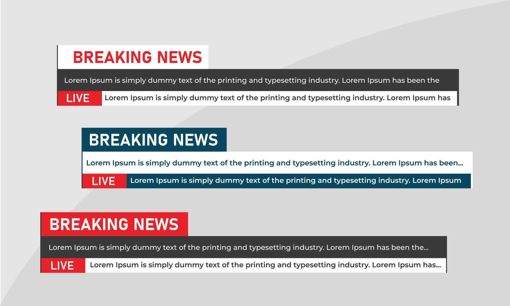 Colorful Lower third design for media and press vector