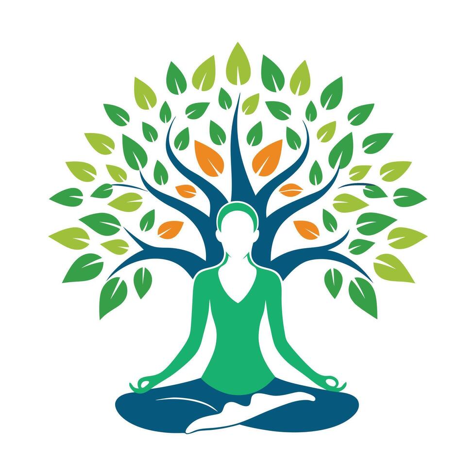 Tree of Life Goddess - Spiritual Symbol of Growth, Balance, and Energy Illustration vector
