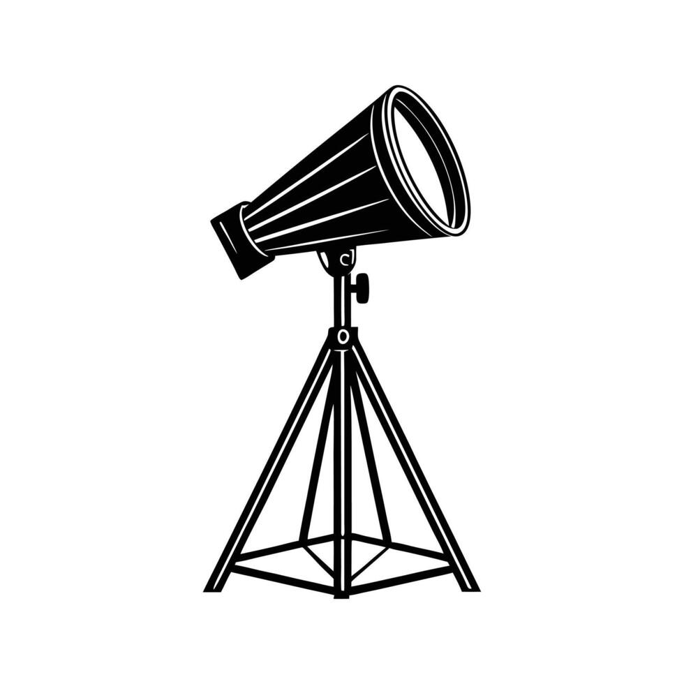 Studio Flash Lighting Tools - Professional Photography Gear Silhouette Design vector