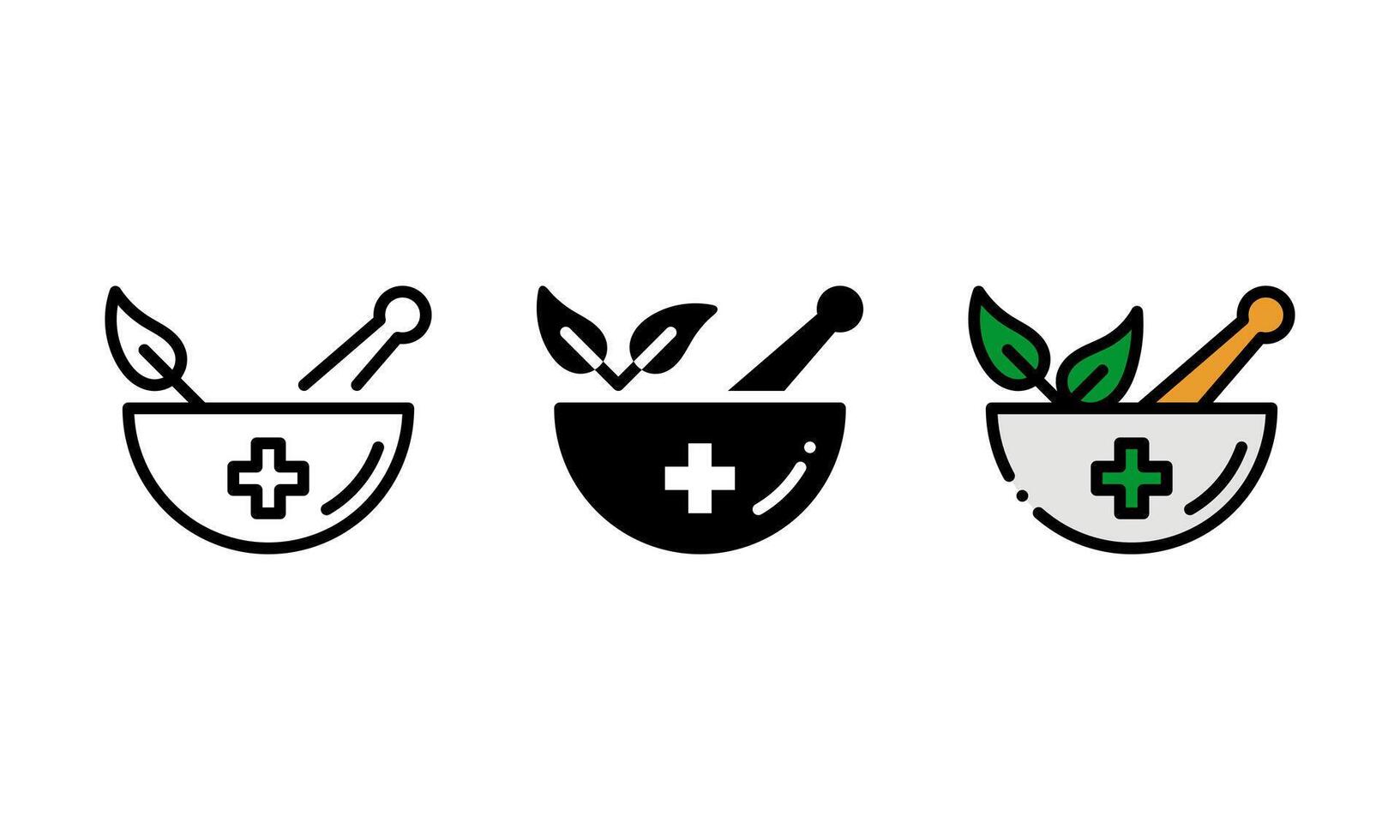 alternative medicine icon. with outline, glyph and filled outline style vector