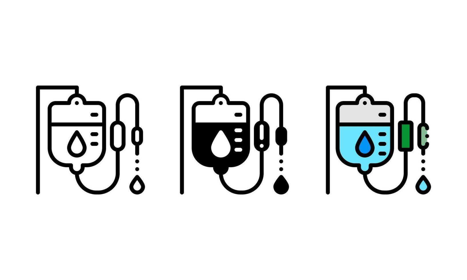 infusion Icon. with outline, glyph, and filled outline style vector