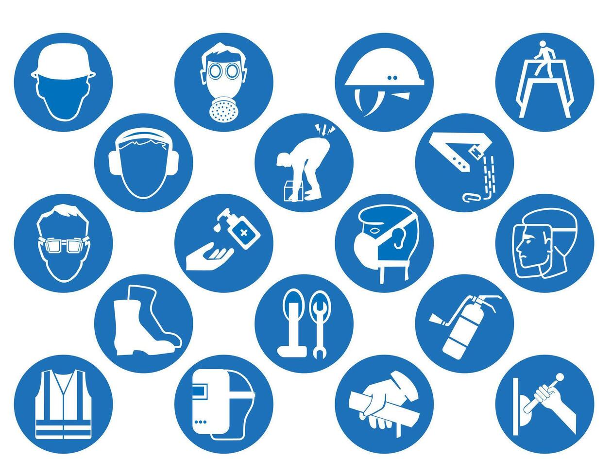 Warning signs. Signs indicating danger of injury. Signs to be careful. vector