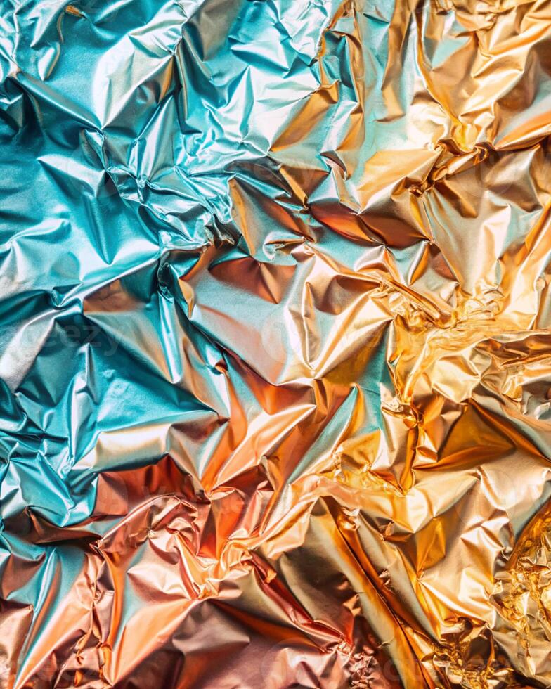 A close up of a bunch of foil photo