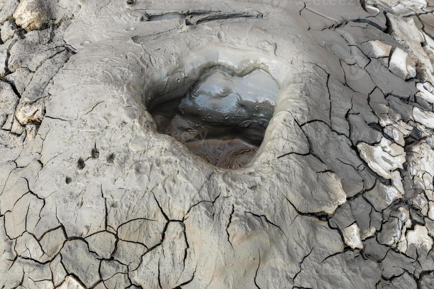 mud volcano crater, Gobustan, Azerbaijan photo