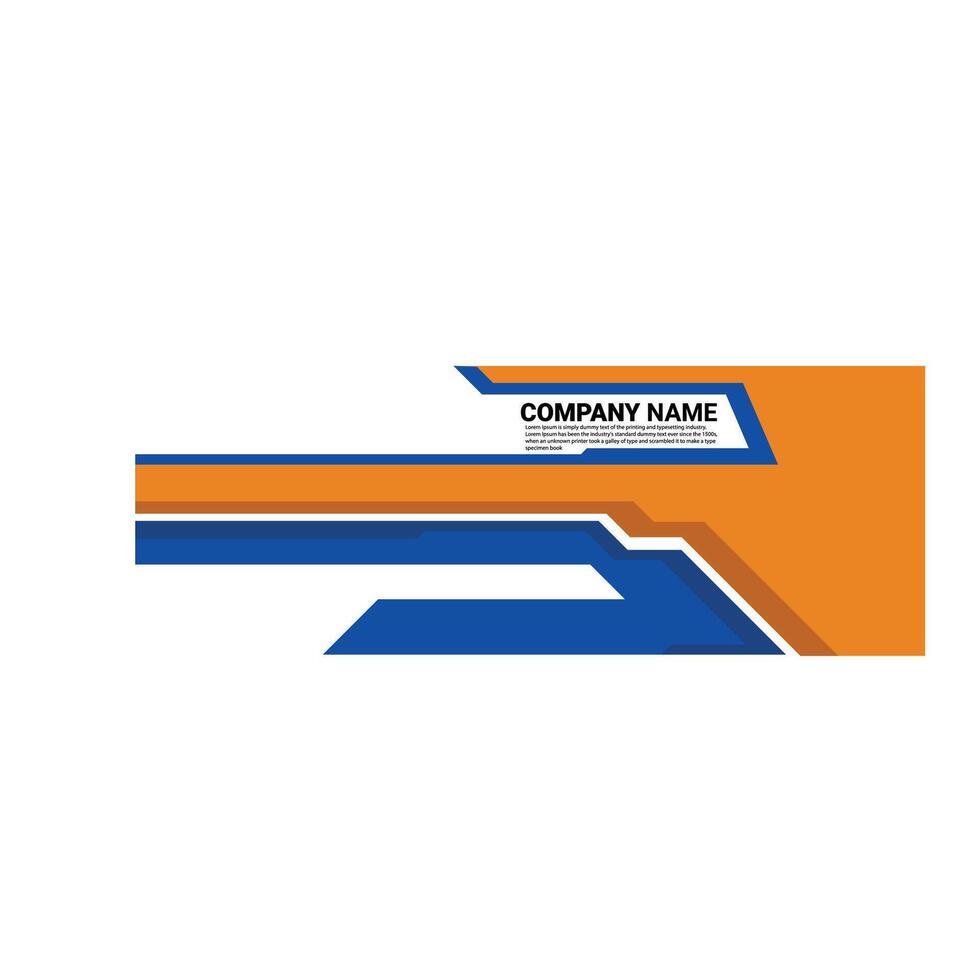 modern sticker design for side body of company delivery van vector