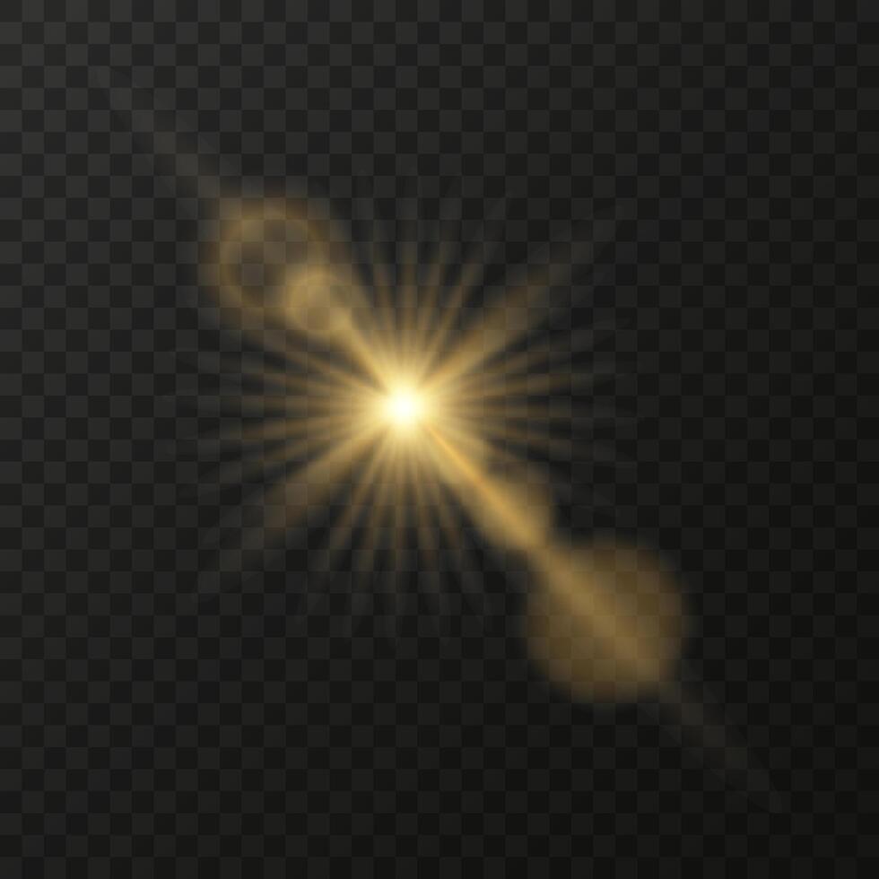Realistic light ray, sun beam illustration vector