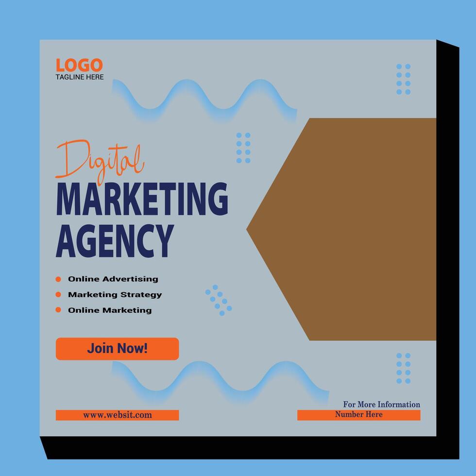 Digital marketing Agency banner post design vector