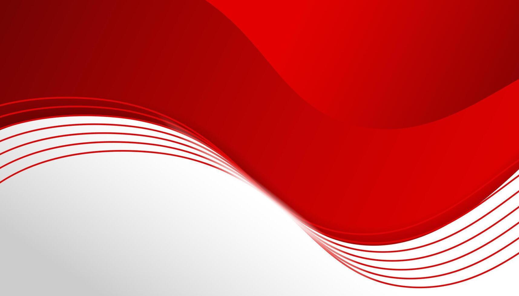 Abstract red and white elegant wave background vector