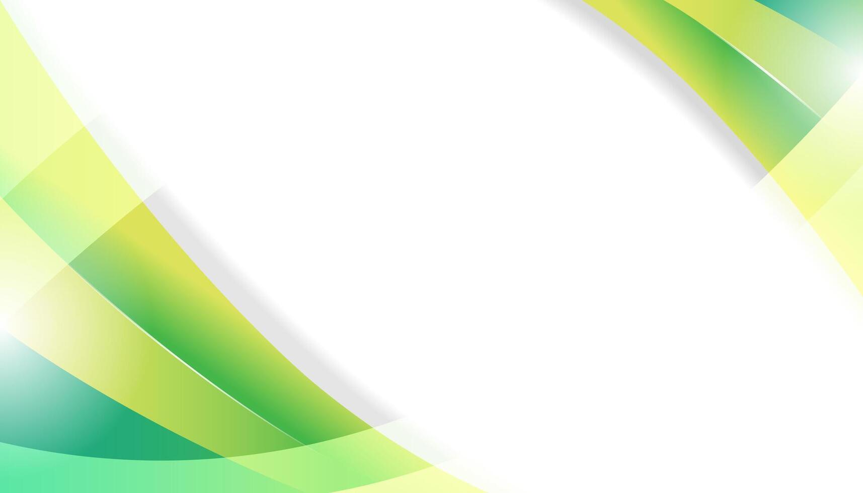 Abstract Green and Yellow Wave Background vector