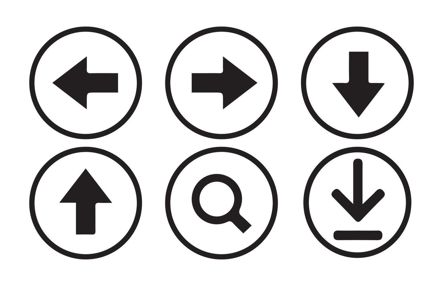 Set of Download flat vectors icons. install symbols. Upload buttons. Load symbols. Software download arrows. Save buttons.