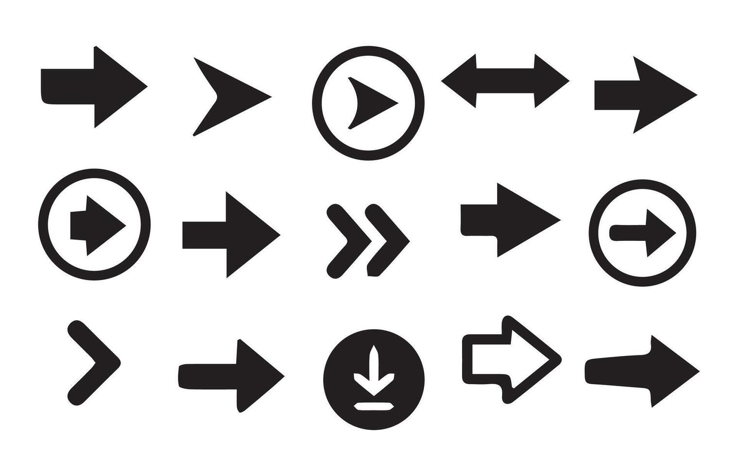 Arrow icon set. Arrow. Cursor. Collection different arrows sign vector