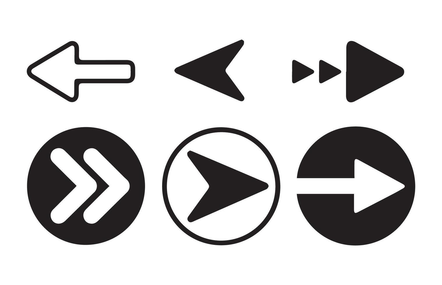 Left and right arrows vector