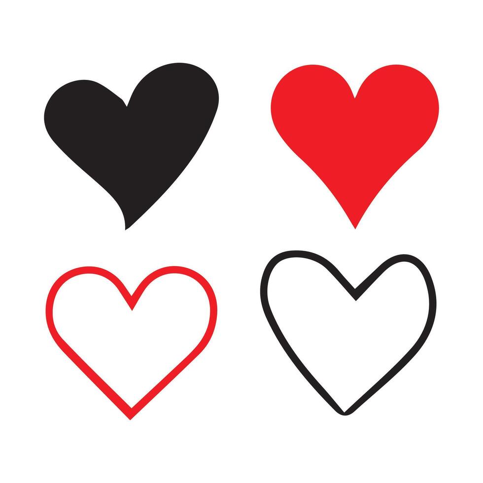 Hearts collection for Valentines Day. vector