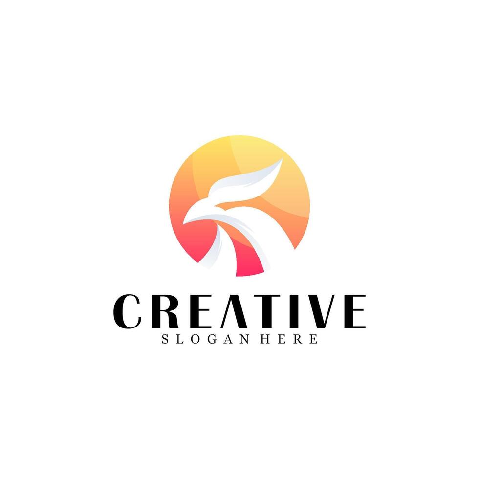 Abstract eagle logo design vector
