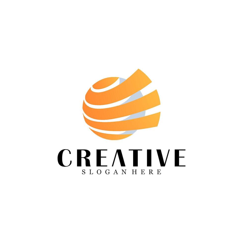 Abstract circle logo design vector