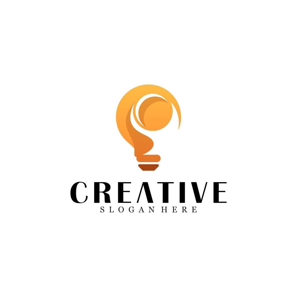 Abstract bulb logo design vector
