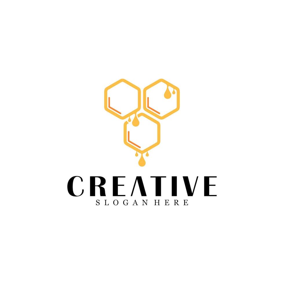 Abstract honey logo design vector