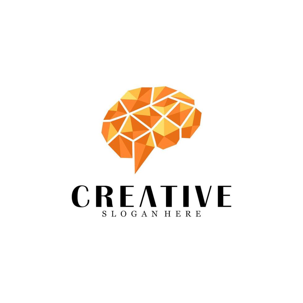Abstract brain logo design vector