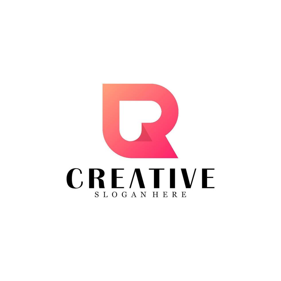 Abstract letter r logo design vector