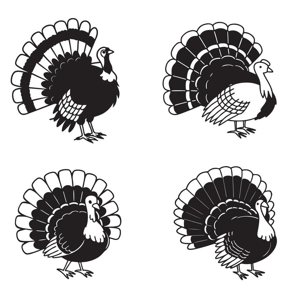 Turkey icon set vector