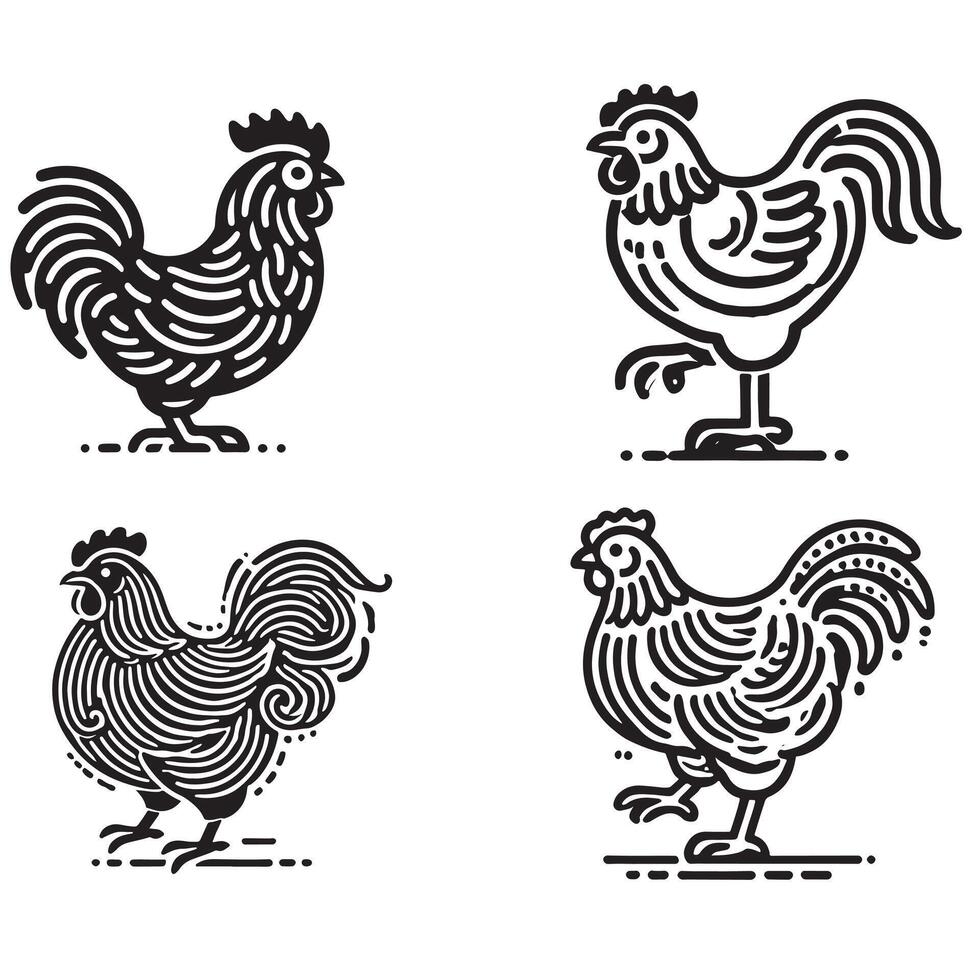 Feathered Queen. Excellent Hen vector