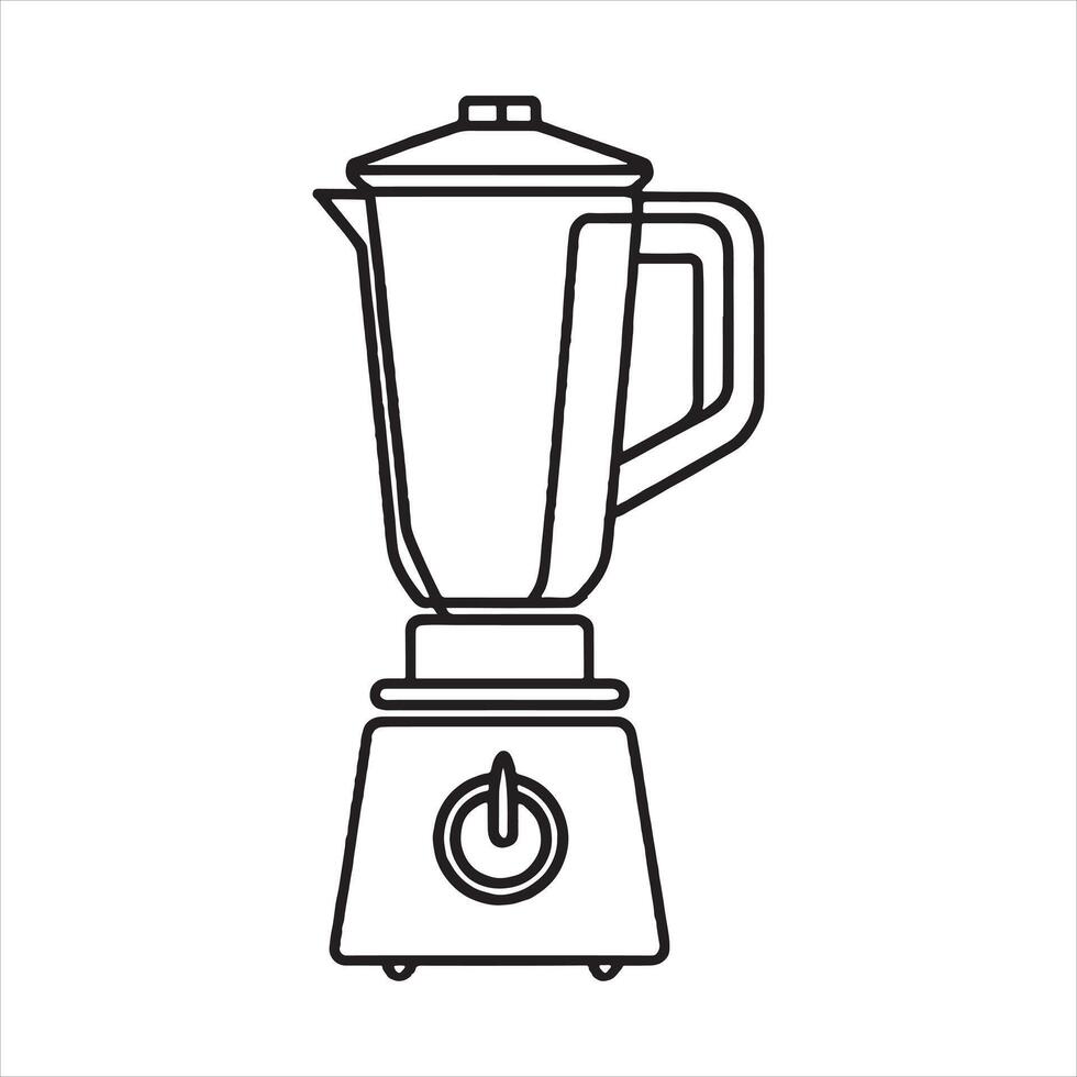 Thin line blender silhouette on white background vector