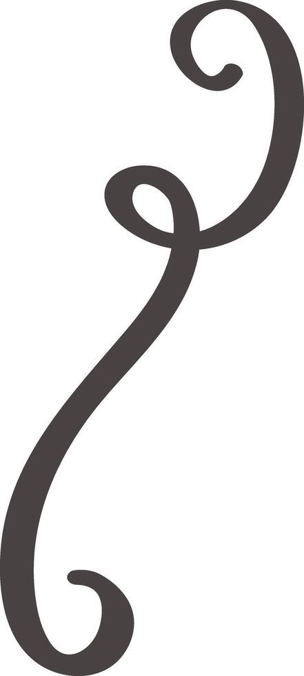 Dark gray swirl design exuding elegance and sophistication, featuring graceful curves and flowing lines, enhancing various design projects with its visual appeal vector
