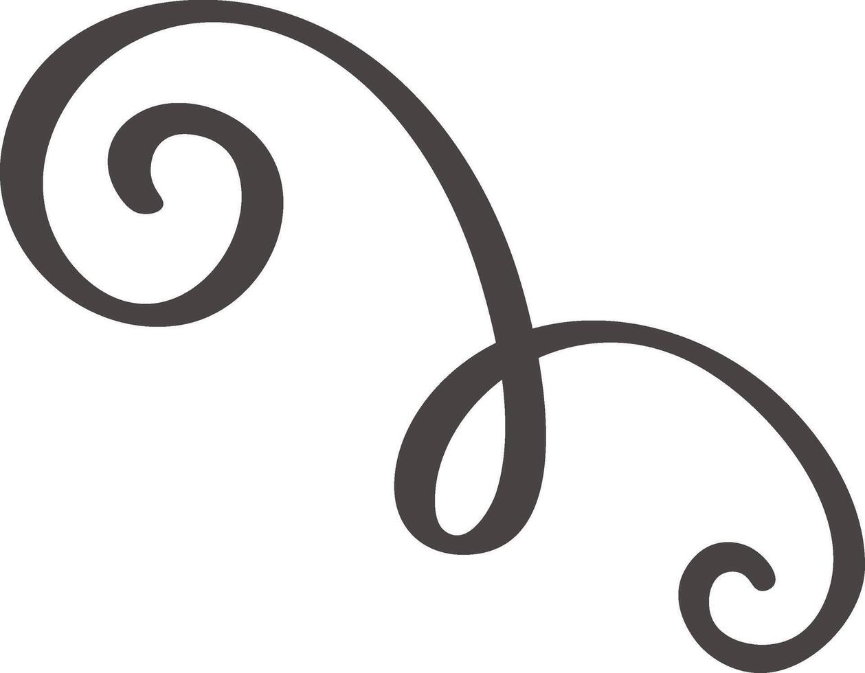 This elegant swirl design creates a sense of movement and sophistication, adding a touch of grace and refinement to any project, evoking a feeling of fluidity and dynamism vector