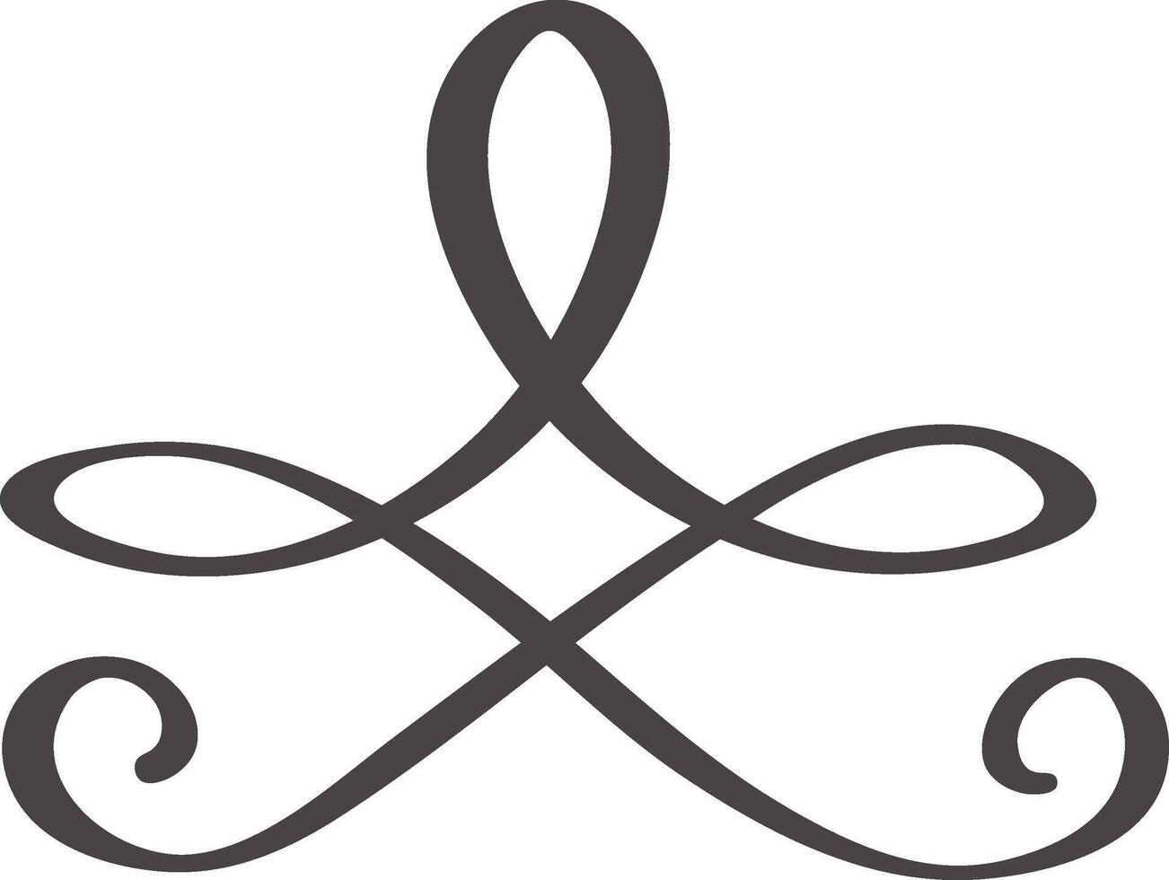 Classic flourish design provides an elegant touch, enhancing visual appeal with its intricate curves and symmetrical loops, creating a sense of sophistication and timeless beauty vector