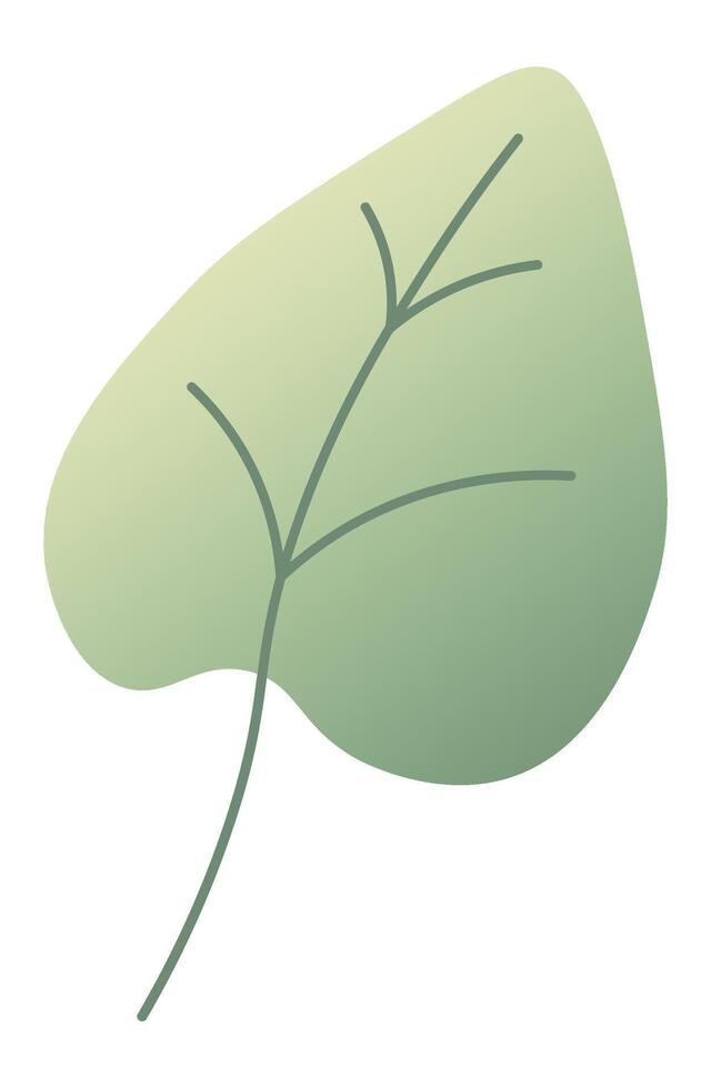 Green leaf displaying intricate veins on a white background, embodying themes of nature, growth, and environmental harmony, while symbolizing freshness and vitality in every detail vector