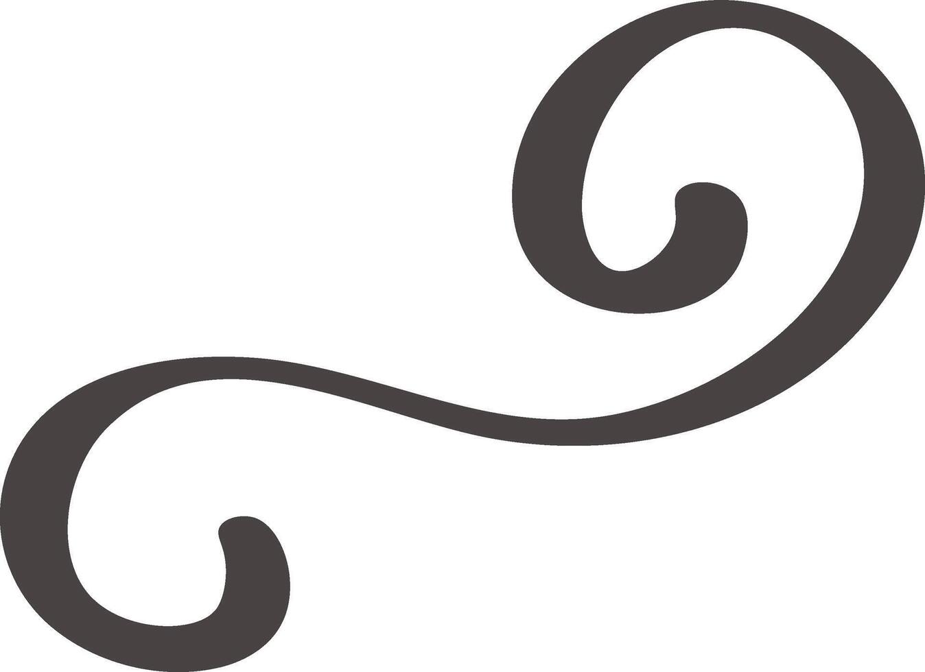 Hand drawn swirl design adds a touch of elegance and sophistication, creating a visual sense of movement and grace with its flowing lines and intricate curves vector