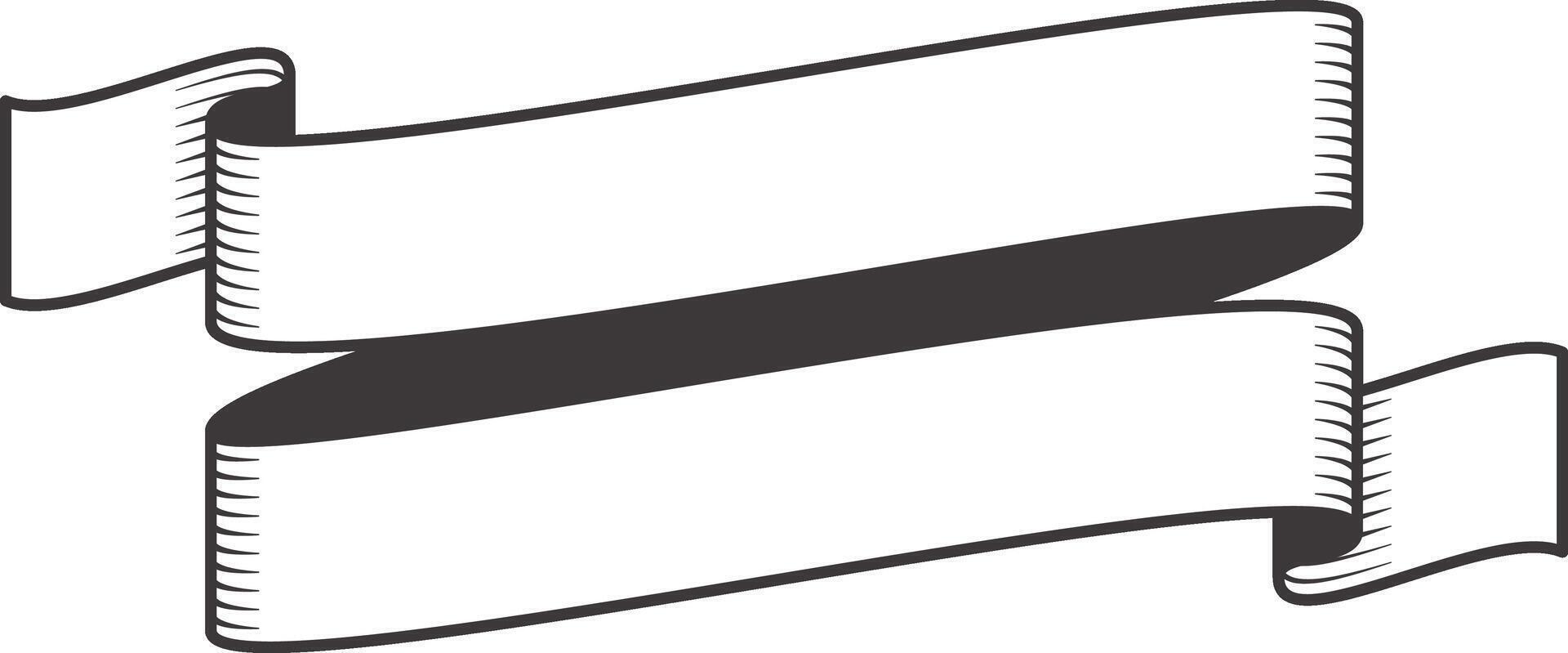 Classic ribbon banner design exuding timeless elegance, adding vintage charm to projects while waving gently, creating a dynamic and eye catching element vector