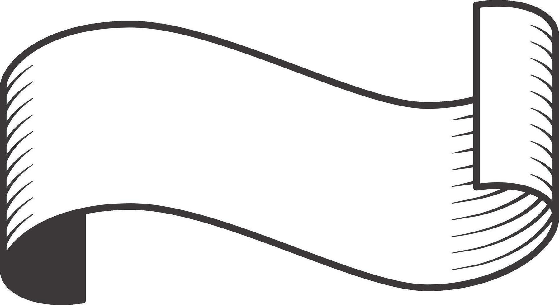 Classic waving ribbon banner with copy space providing an elegant backdrop for titles, messages, or announcements, suitable for various design and branding purposes vector