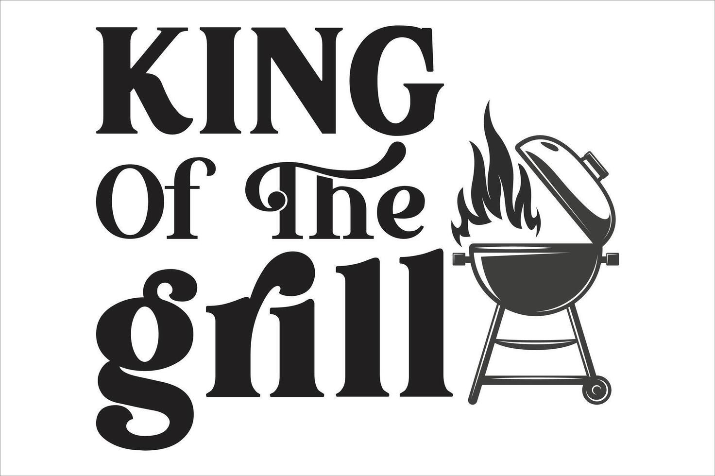 king of the grill vector