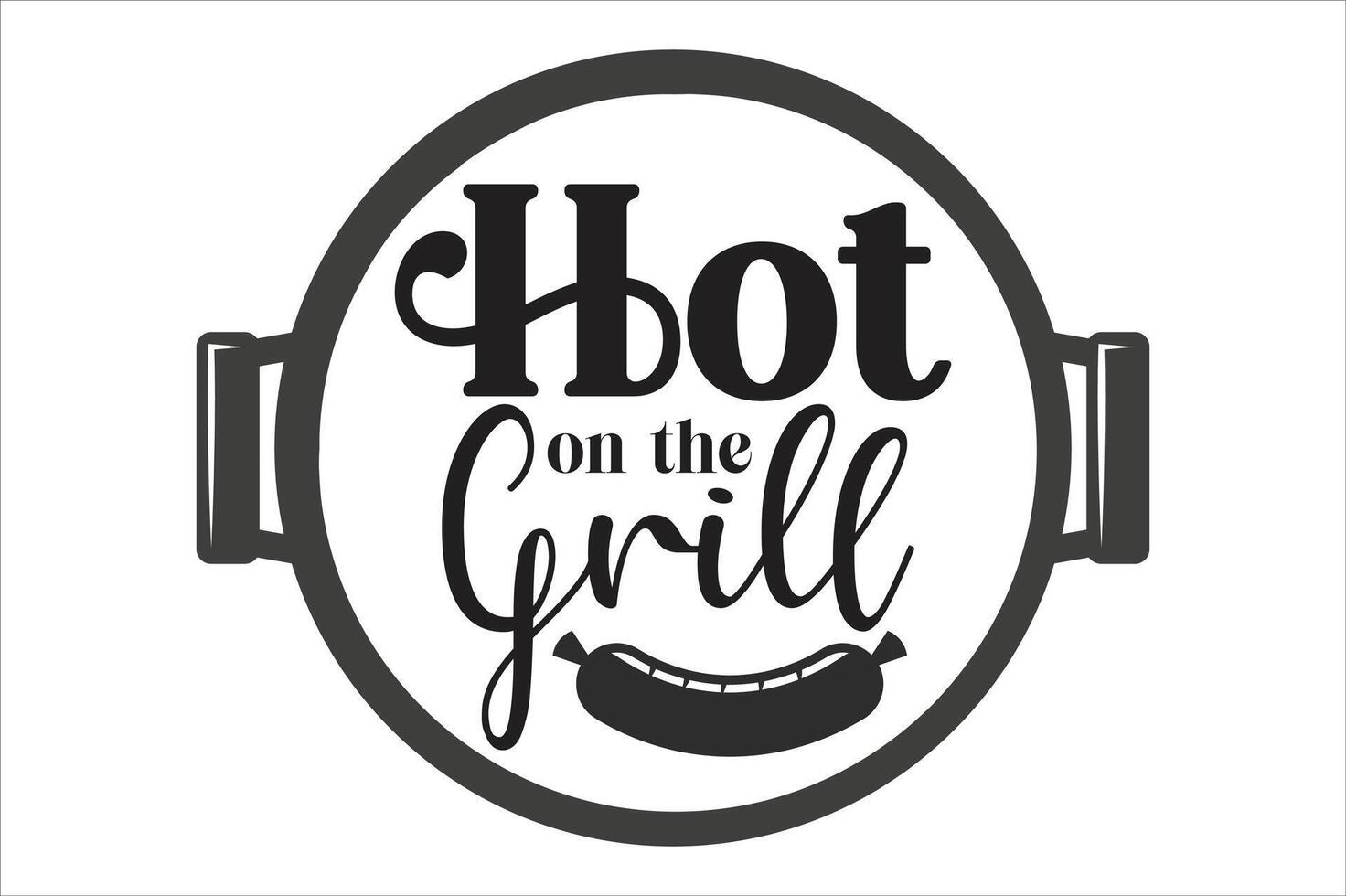 hot on the grill vector