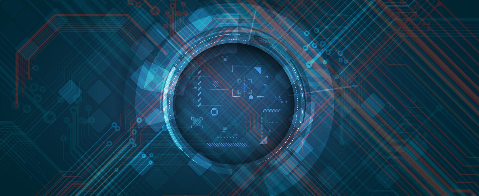 A futuristic background with a circular object vector