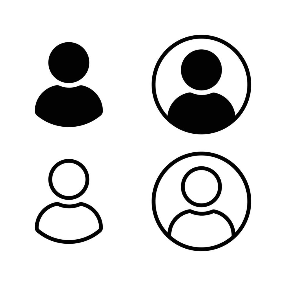 User profile login or access authentication icon button. People, account sign in logo sign symbol. Isolated on white background. vector