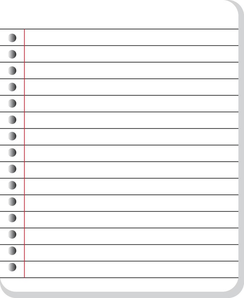 Realistic workbook torn paper sheets. Mockup sheets of paper torn from a notebook. Blank gridded notebook. vector