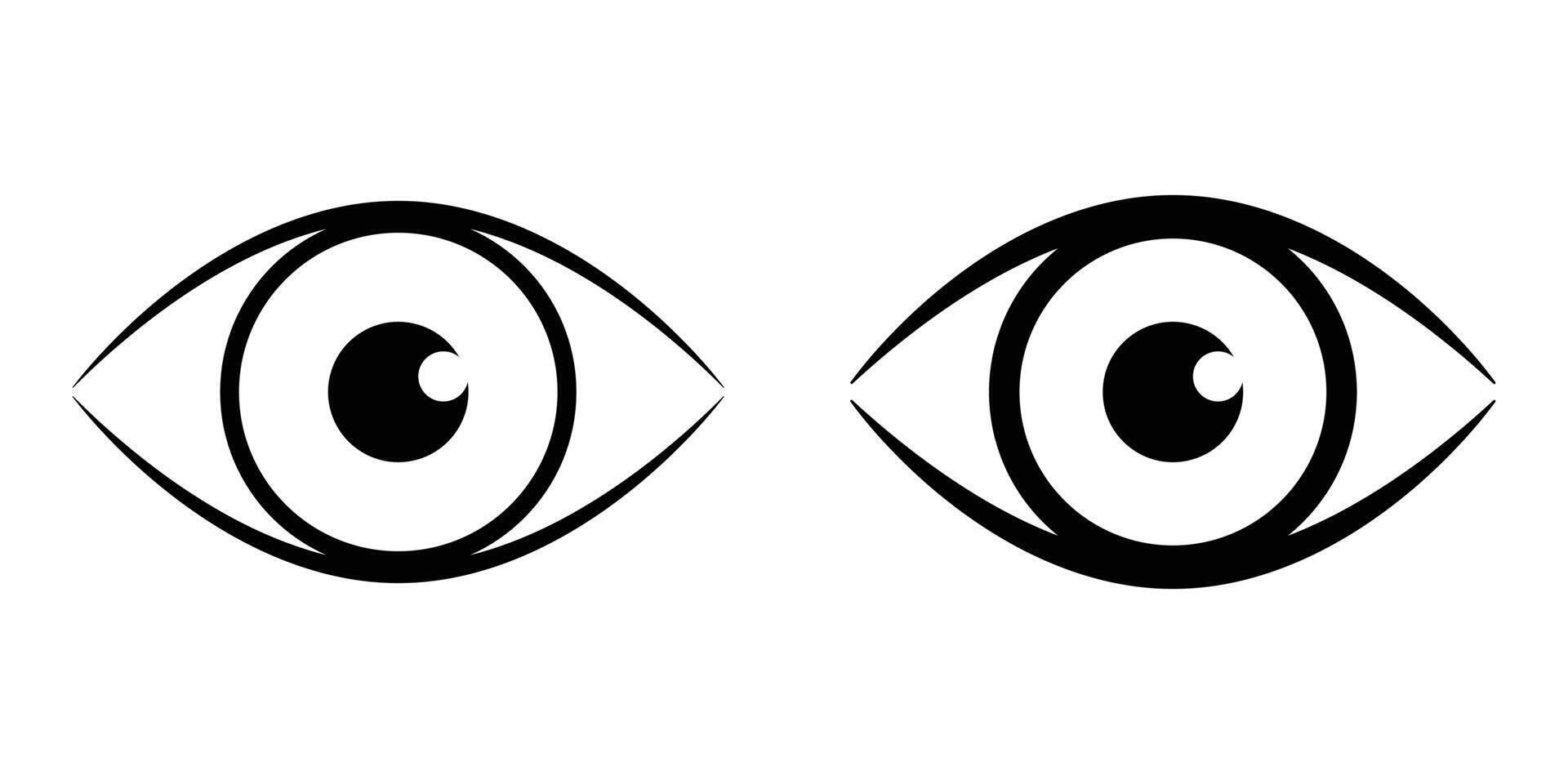 eye icon set. eyesight symbol. Retina scan eye icons. Simple eyes collection. Privacy and block line collection. vector