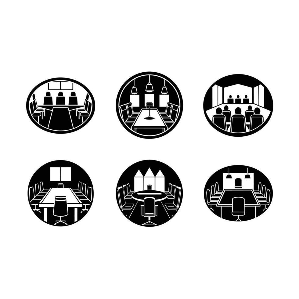 Conference Room Graphics for Professional Presentation Designs vector